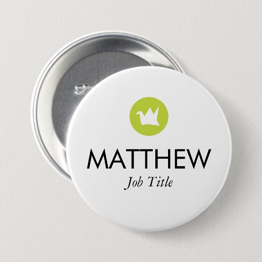 Gepersonaliseerd naamplaatje ronde button 7,6 cm (Voorkant /achterkant)