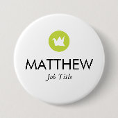 Gepersonaliseerd naamplaatje ronde button 7,6 cm (Voorkant)