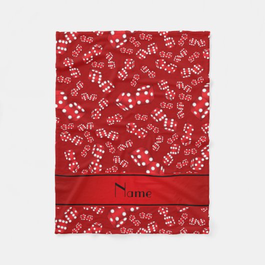Gepersonaliseerd naamrood-doekpatroon fleece deken (Voorkant)