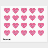 Gepersonaliseerd naamroze badmintonpatroon hart sticker (Vel)