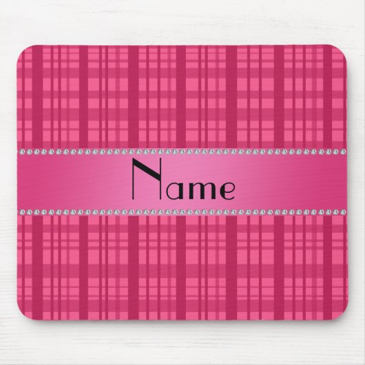 Gepersonaliseerd naamroze vlechtvormig patroon muismat (Voorkant)