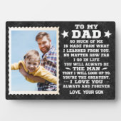 Gepersonaliseerd naar mijn vader aangepaste naam & fotoplaat (voorkant)