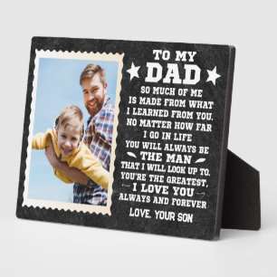 Gepersonaliseerd naar mijn vader aangepaste naam & fotoplaat