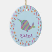 Gepersonaliseerd Narhwal Ornament (Rechts)