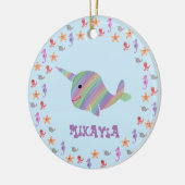 Gepersonaliseerd Narhwal Ornament (Links)