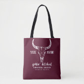 Gepersonaliseerd Nash Bash Burgundy Bachelorette P Tote Bag (Voorkant)