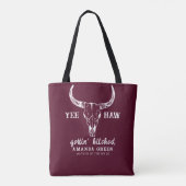Gepersonaliseerd Nash Bash Burgundy Bachelorette P Tote Bag (Achterkant)