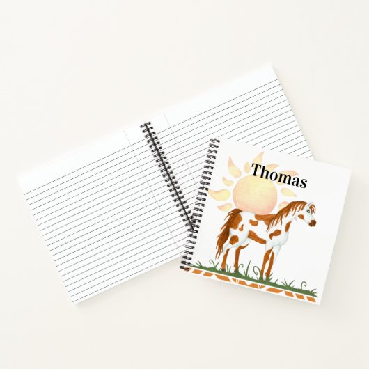 Gepersonaliseerd Native American Spiral voor kinde Notitieboek (Binnen)