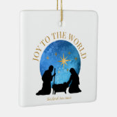 Gepersonaliseerd | Nativiteit | Kerstmis Keramisch Ornament (Rechts)