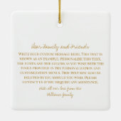 Gepersonaliseerd | Nativiteit | Kerstmis Keramisch Ornament (Achterkant)