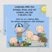 Gepersonaliseerd Natuur Hike Birthday Uitnodiging (Voorkant / Achterkant)