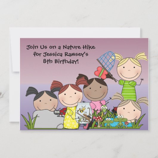 Gepersonaliseerd Natuur van meisjes Kaart (Voorkant)