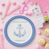 Gepersonaliseerd Nautical Anchor Papieren Bordje (Feest)