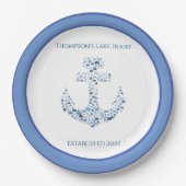 Gepersonaliseerd Nautical Anchor Papieren Bordje (Voorkant)