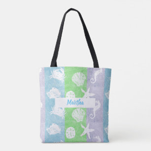 Gepersonaliseerd Nautical Beach ThMED Tote Bag