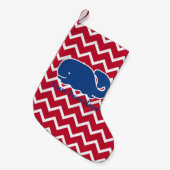 Gepersonaliseerd Nautical Blue Whale Chevron patro Kleine Kerstsok (Voorkant (Hangend))