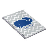 Gepersonaliseerd Nautical Blue Whale Chevron patro Notitieboek (Rechterzijde)