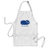 Gepersonaliseerd Nautical Blue Whale preppy patroo Standaard Schort (Voorkant)