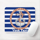 Gepersonaliseerd nautisch anker 1 Muismat (Met muis)