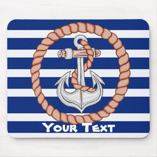 Gepersonaliseerd nautisch anker 1 Muismat (Voorkant)