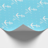 Gepersonaliseerd nautisch anker cadeaupapier (Hoek)