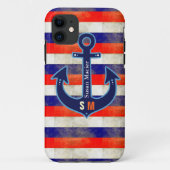 gepersonaliseerd nautisch anker Case-Mate iPhone case (Achterkant)