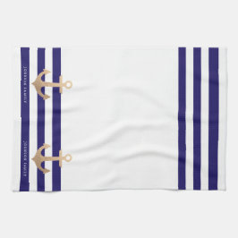 Gepersonaliseerd | Nautisch anker Theedoek