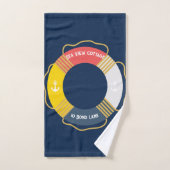 Gepersonaliseerd Nautisch leven Ring op maat Zeile Bad Handdoek (Handdoek)