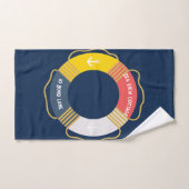 Gepersonaliseerd Nautisch leven Ring op maat Zeile Bad Handdoek (Handdoek)