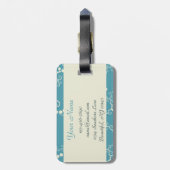 Gepersonaliseerd nautisch zeilboot Bagagelabel (Achterkant verticaal)