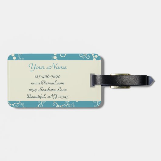 Gepersonaliseerd nautisch zeilboot Bagagelabel (Achterkant horizontaal)