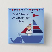 Gepersonaliseerd Nautische Button (Voorkant)
