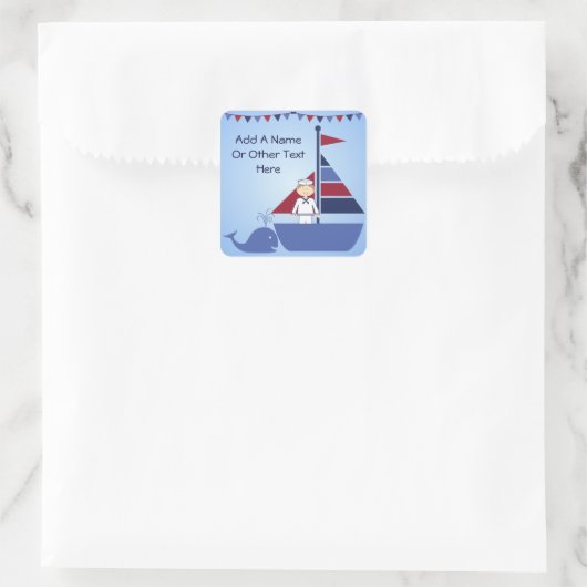 Gepersonaliseerd nautische Stickers (Tas)