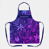  gepersonaliseerd Navy Hot Pink Floral Schort (Voorkant)