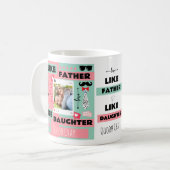 Gepersonaliseerd "Net als Vader, Net als Dochter, Koffiemok (Voorkant links)