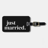 Gepersonaliseerd net getrouwd Bagagelabel (Voorkant horizontaal)