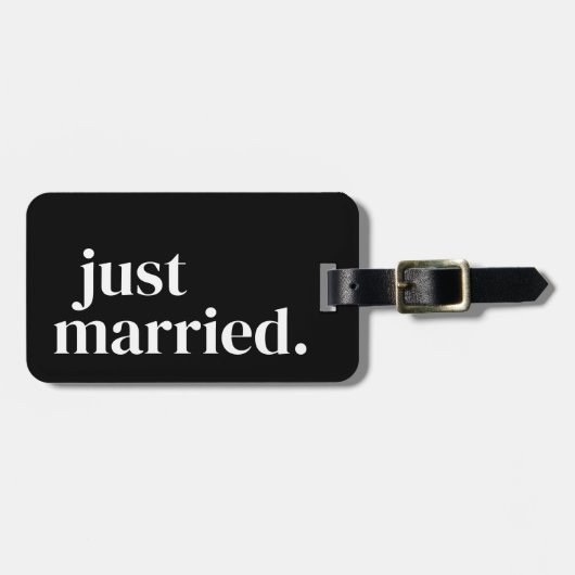 Gepersonaliseerd net getrouwd Bagagelabel (Voorkant horizontaal)