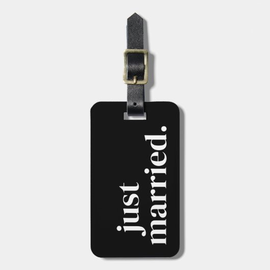 Gepersonaliseerd net getrouwd Bagagelabel (Voorkant verticaal)