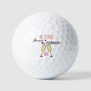 Gepersonaliseerd net getrouwd golfballen