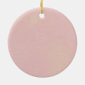 Gepersonaliseerd Net getrouwd Peach Floral Keramisch Ornament (Achterkant)