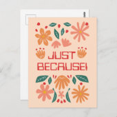 GEPERSONALISEERD NET OMDAT WENSKAART BRIEFKAART (Voorkant / Achterkant)