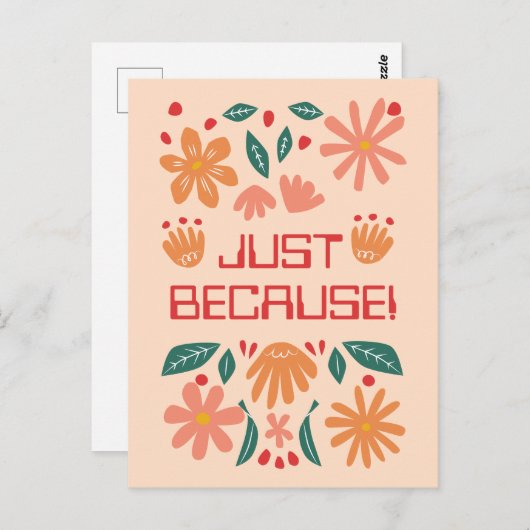 GEPERSONALISEERD NET OMDAT WENSKAART BRIEFKAART (Voorkant / Achterkant)