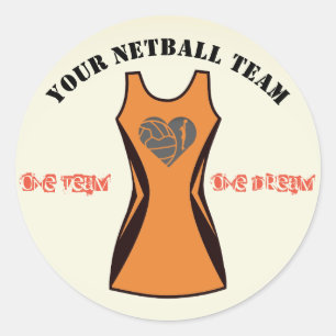 gepersonaliseerd netwerkteam voor kleurenweergave ronde sticker