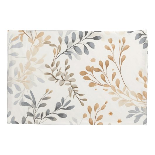 Gepersonaliseerd neutraal Herfst gebladerte Kussensloop (Achterkant)