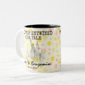 Gepersonaliseerd New York Memory - Line Art Landma Tweekleurige Koffiemok (Voorkant links)