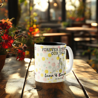 Gepersonaliseerd New York Memory - Line Art Landma Tweekleurige Koffiemok