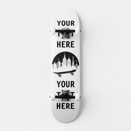 Gepersonaliseerd - New York met een klein skateboa Persoonlijk Skateboard (Voorkant)