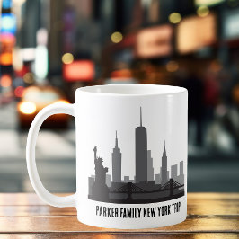 Gepersonaliseerd New York Trip Skyline Vrijheidsbe Koffiemok