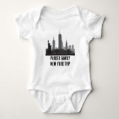 Gepersonaliseerd New York Trip Skyline Vrijheidsbe Romper (Voorkant)