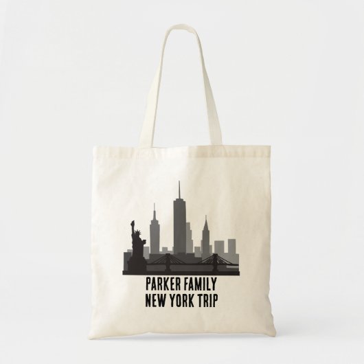 Gepersonaliseerd New York Trip Skyline Vrijheidsbe Tote Bag (Voorkant)